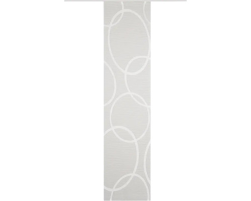 Schiebegardine Pinalo grau halbtransparent 60x245 cm Schiebegardine mit Kreismuster für Fensterdekoration