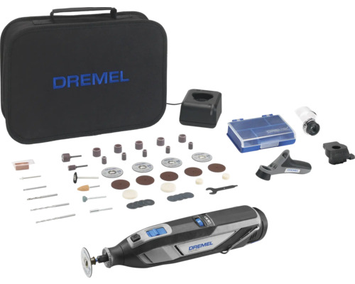 Multifunktionswerkzeug Akku Dremel 8240 inkl. 3 Aufsätze und 45 Zubehörteile Dremel Multifunktionswerkzeug Set mit Zubehör und Aufbewahrungstasche
