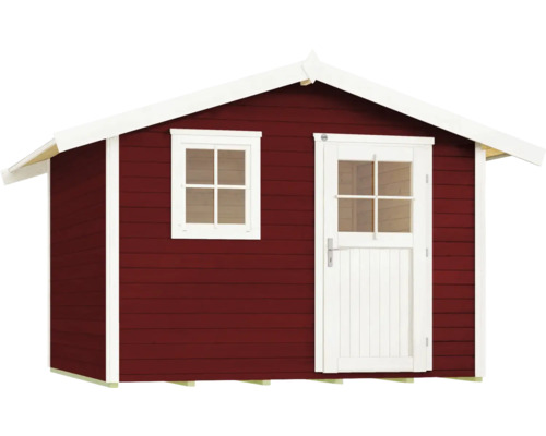 Holzgartenhaus mit Fenster und Tür