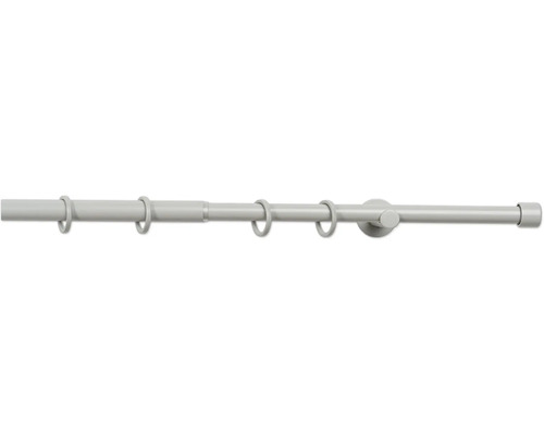 Gardinenstangen Set ausziehbar Cosy cool grey 120-210 cm Ø 16/19 mm Gardinenstange mit Ringen und Halterung