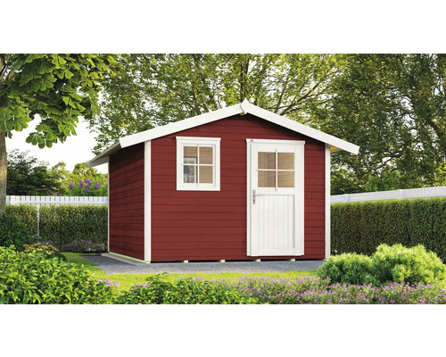 Gartenhaus weka 123 Gr. 5 inkl. Fußboden 380 x 324 cm schwedenrot Gartenhaus aus Holz mit Fenster und Tür im Garten
