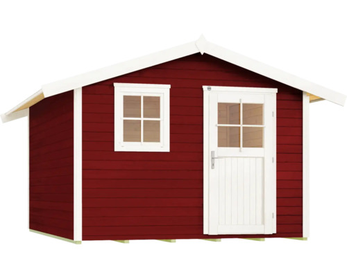 Holzgartenhaus mit Fenster und Tür