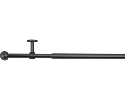 Gardinenstangen Set ausziehbar 2in1 schwarz 120-210 cm Ø 16/19 mm