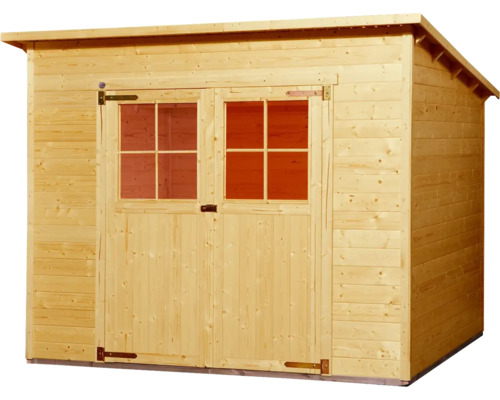 Gartenschuppen aus Holz mit Doppeltür und Fenstern