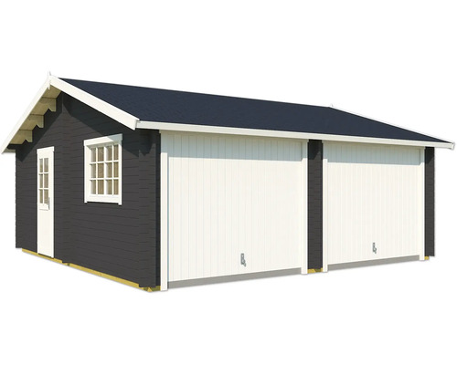 Doppelgarage mit Fenster und Tür