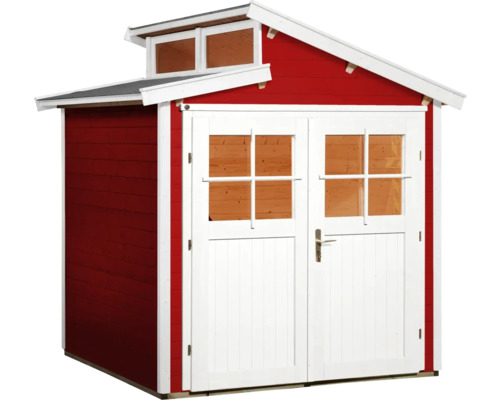 Holzgartenhaus mit Doppeltür und Fenster