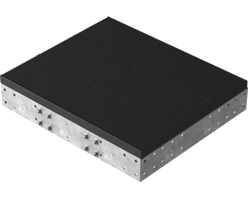 Pertura Podest für Treppe Tallis inkl. Stufenauflage Trimax anthrazit 80x88 cm Gerippte Stahlbetonplatte mit Befestigungslöchern