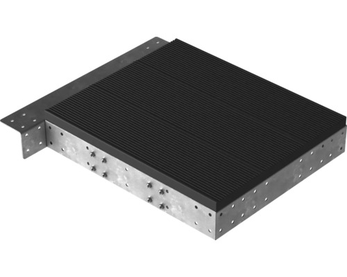 Pertura Zwischenpodest für Treppe Tallis inkl. Stufenauflage Trimax anthrazit 100x88 cm Metallrampe mit Gummiauflage