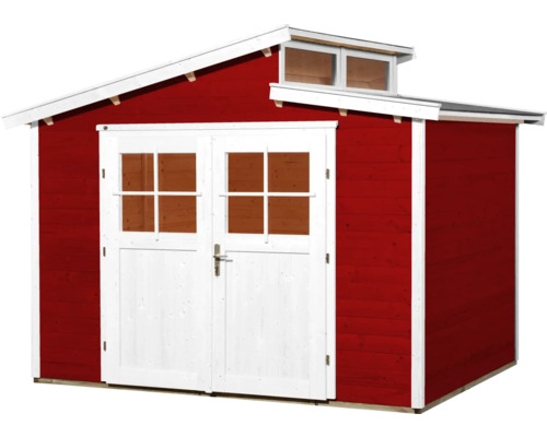 Holzgartenhaus mit Doppeltür und Fenster