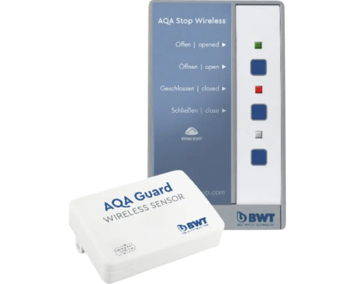 Leckageschutz BWT AQA Stop Wireless mit Feuchtigkeitssensor 1 1/4 Zoll 11774 AQA Stop Wireless Steuereinheit und AQA Guard Wireless Sensor