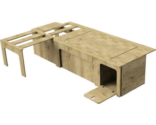 Holzmöbel mit ausziehbarer Funktion und Stauraum