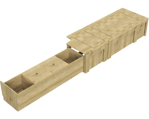 Holzregal mit Schublade