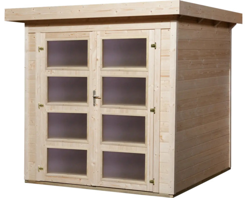 Holzgartenhaus mit Doppeltür und Fenster