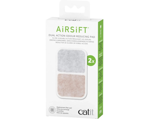 Katzentoiletten Filter catit AiRSiFT Dual Action Pad, 2er-Pack Verpackung Catit Airsift Geruchsfilter