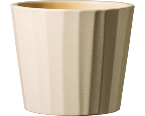 Blumentopf Soendgen Keramik Ø 23 cm 23 x 23 x 19 cm beige Keramik Blumentopf mit gerippter Oberfläche