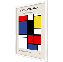 Gerahmtes Poster mit Piet Mondrian Ausstellungsmotiv