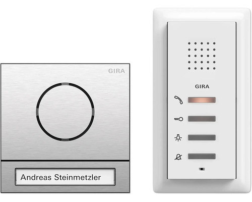 Gira 2406000 Audio System 1TN edelstahlfarben System 106 Einfamilienhaus Paket Audio