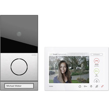 Gira 2431920 Video AP 1TN edelstahlfarben System 106 Einfamilienhaus Paket Wohnungsstation Video AP7