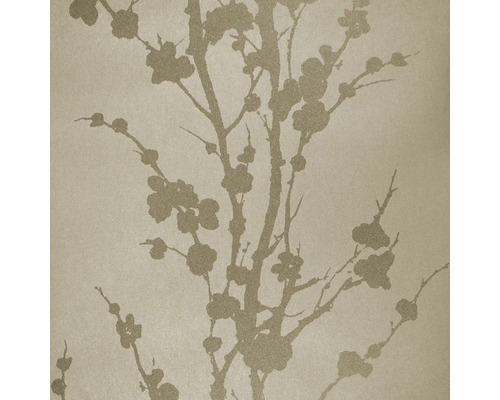 Vliestapete 87645-HOR Branches Glasperle gold Tapete mit Blütenmuster für die Wandgestaltung