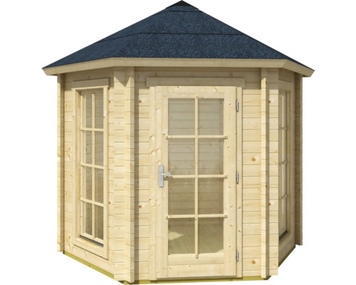 Holzgartenhaus mit Fenster und Tür