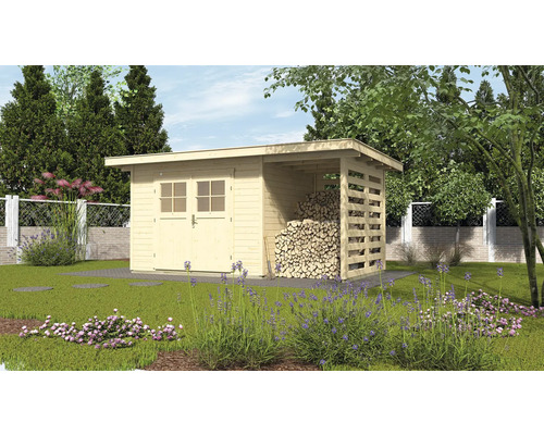 Gartenhaus weka 179 A Gr. 2 inkl. Fußboden 504 x 311 cm natur Holzgartenhaus mit Holzlager im Garten