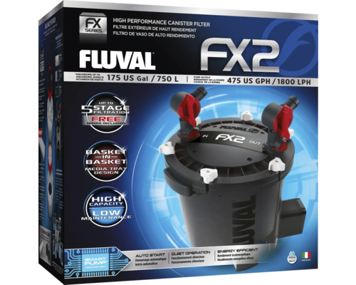 Fluval FX2 Hochleistungs-Kanisterfilter für Aquarien bis 750 Liter