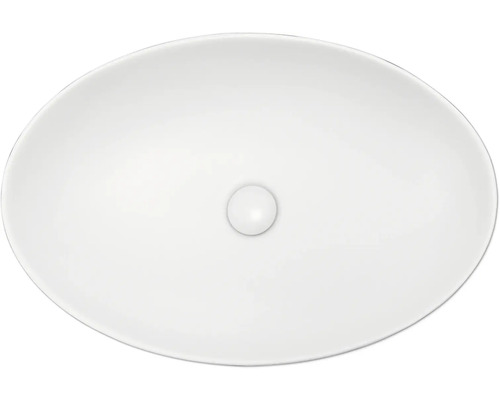 Aufsicht auf ein ovales Waschbecken