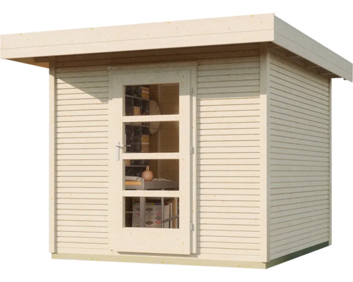 Gartenhaus aus Holz mit Tür und Fenstern