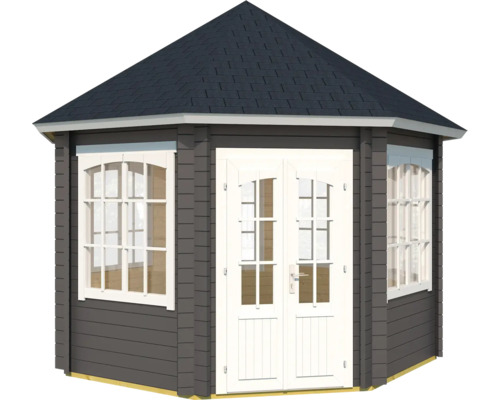 Gartenhaus aus Holz mit Doppeltür und Fenstern