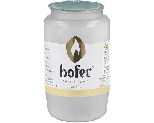 Grabkerze mit Hofer Friedlicht Logo