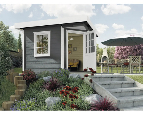 Gartenhaus weka Designhaus 213 Gr. 1 inkl. Fußboden 278 x 278 cm anthrazit Gartenhaus weka Designhaus 213 Gr. 1 inkl. Fußboden 278 x 278 cm anthrazit