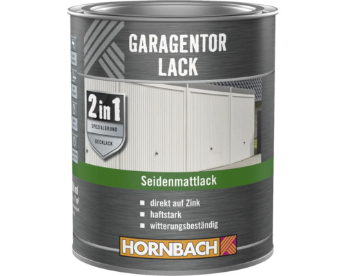 HORNBACH Garagentorlack 2in1 seidenmatt weiß 750 ml Dose Garagentorlack seidenmatt