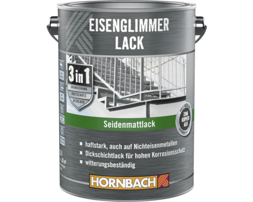 HORNBACH Eisenglimmer Metallschutzlack DB 703 eisengrau 2,5 l Eisenglimmer Lack Dose von Hornbach
