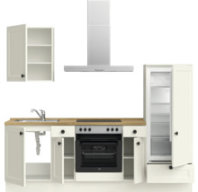 NOBILIA Küchenzeile mit Geräten Urban Landhaus 240 cm Frontfarbe weiß matt Korpusfarbe weiß Variante rechts-thumb-5