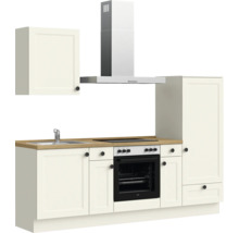 NOBILIA Küchenzeile mit Geräten Urban Landhaus 240 cm Frontfarbe weiß matt Korpusfarbe weiß Variante rechts-thumb-6