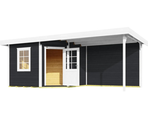 Gartenhaus mit Fenster und offener Veranda