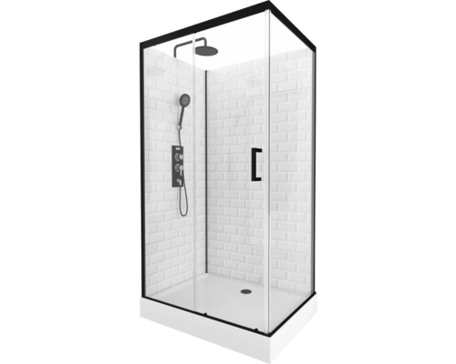 Fertigdusche Aurlane Metro 110 x 80 x 230 cm schwarz Fertigdusche Aurlane Metro 110 x 80 x 230 cm schwarz