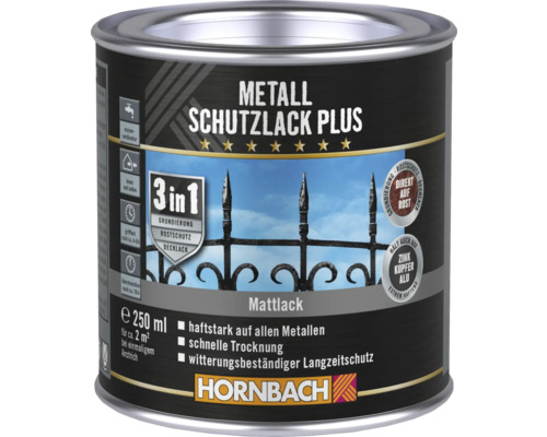 HORNBACH Metallschutzlack Plus matt weiß 250 ml