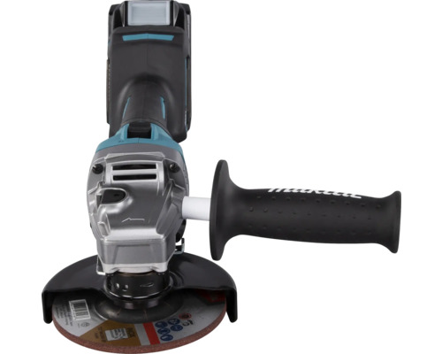 Makita Akku-Winkelschleifer mit Seitengriff und Schleifscheibe