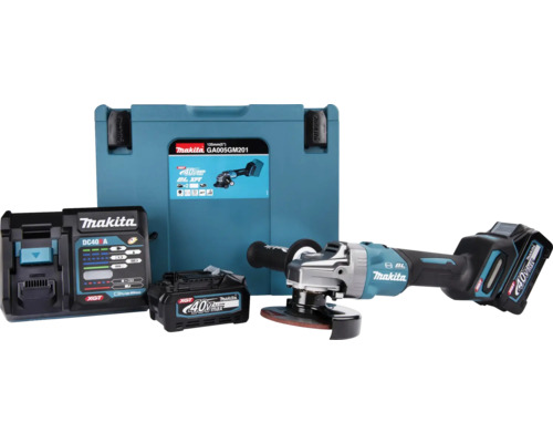 Makita Akku-Winkelschleifer Set mit Akku, Ladegerät und Koffer