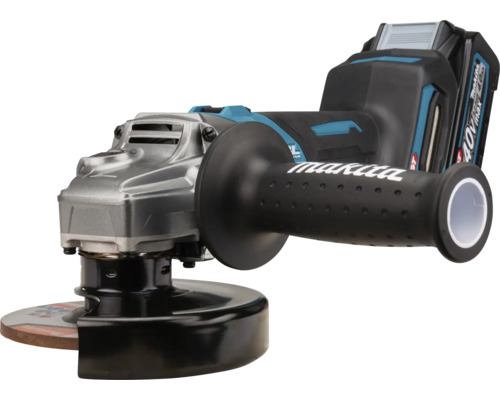 Makita Akku-Winkelschleifer mit Schleifscheibe und Zusatzhandgriff