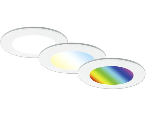 LED Einbaustrahler mit verschiedenen Lichtfarben