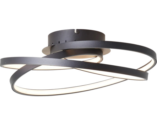 Deckenleuchte mit verschlungenen LED-Ringen