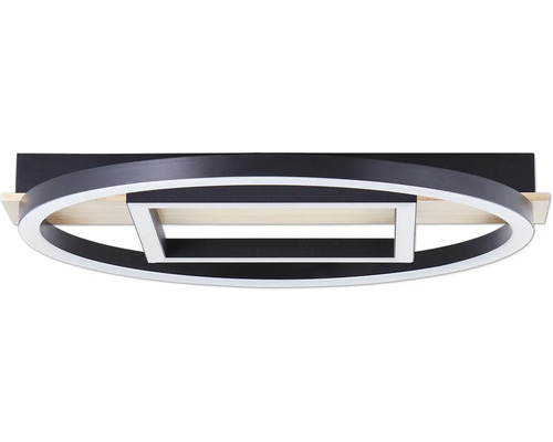 Ovale LED Deckenleuchte mit eckigem Element