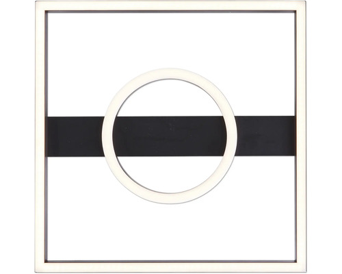 Quadratische LED Wandleuchte mit Kreis und Balken