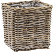 Quadratischer Pflanztopf aus Rattan