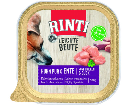 Hundefutter nass RINTI Leichte Beute Huhn & Ente 300 g