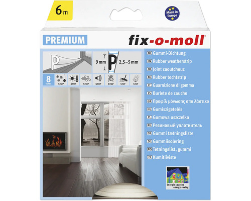 fix-o-moll P-Profildichtung selbstklebend weiß 6 m 5,5 x 9 mm fix-o-moll P-Profildichtung selbstklebend weiß 6 m 5,5 x 9 mm