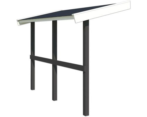 Überdachung aus Holz mit drei Stützen