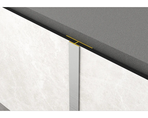 Flächenverbiner T-Profil ROCKO TILES 2800 mm weiß